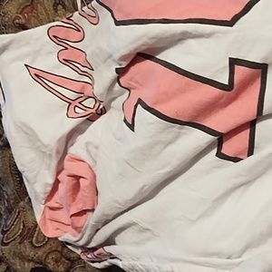 Pink and white bottom up